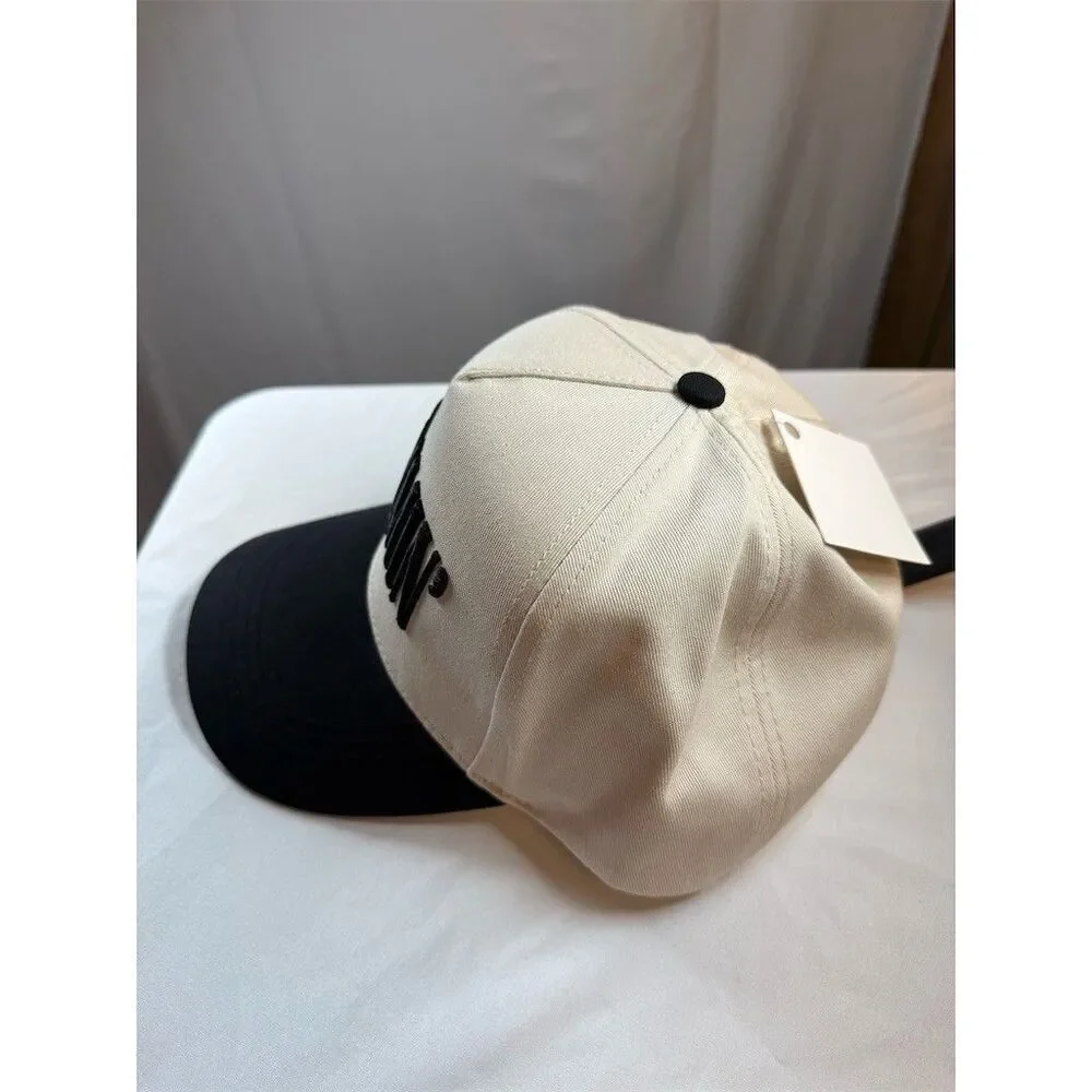 Unbranded MOMMIN' Two-Tone Trucker Hat Womens Ivory/Black Embroidered Snapback